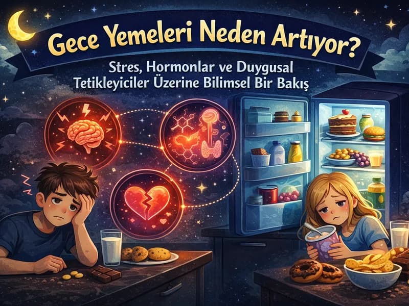 Gece Yemeleri Neden Artıyor? Stres, Hormonlar ve Duygusal Tetikleyiciler Üzerine Bilimsel Bir Bakış