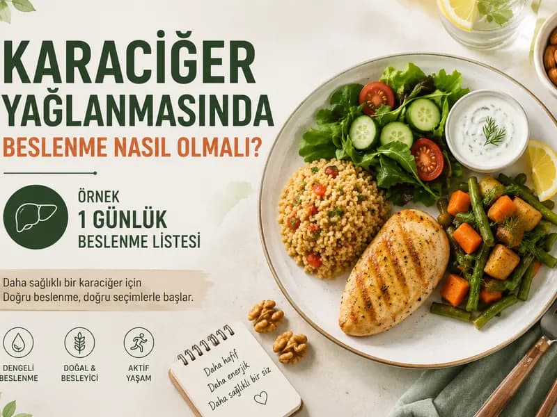 Karaciğer Yağlanmasında Beslenme Nasıl Olmalı? Örnek 1 Günlük Beslenme Listesi