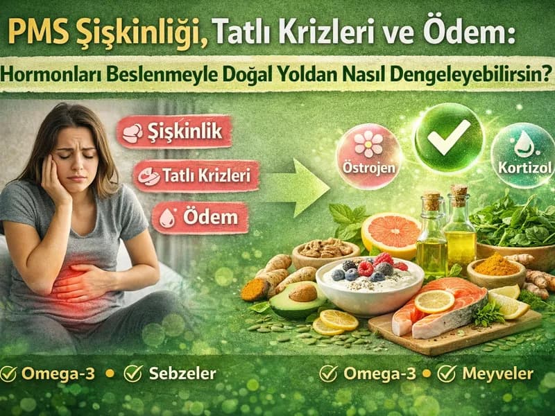 PMS Şişkinliği, Tatlı Krizleri ve Ödem: Hormonları Beslenmeyle Doğal Yoldan Nasıl Dengeleyebilirsin?