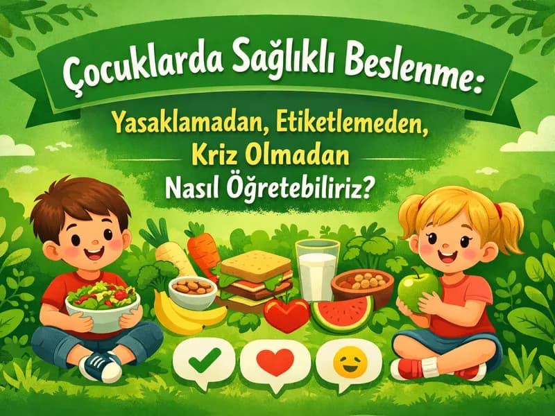 Çocuklarda Sağlıklı Beslenme: Yasaklamadan, Etiketlemeden, Kriz Olmadan Nasıl Öğretebiliriz?